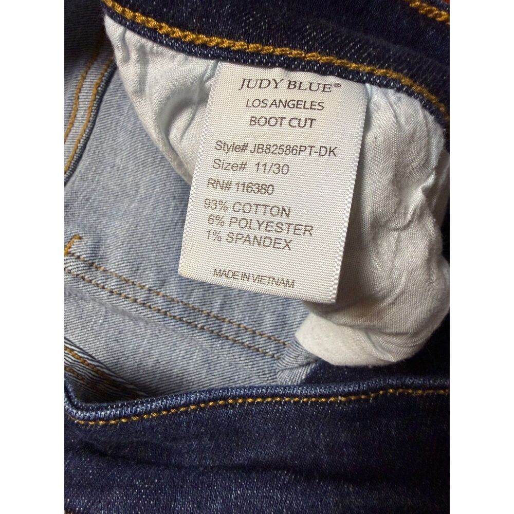 Judy Blue Petite Bootcut Jeans Women’s 11/30 Dark Wash Stretch Denim - Picture 5 of 6